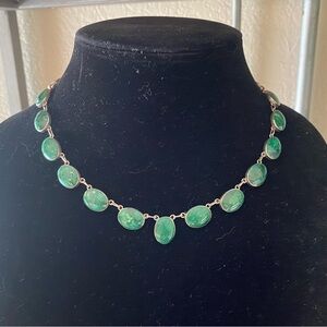 Southwestern Sterling Silver and Malachite Necklace